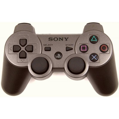 Геймпад беспроводной оригинальный DualShock 3 Серый Металлик для PS3